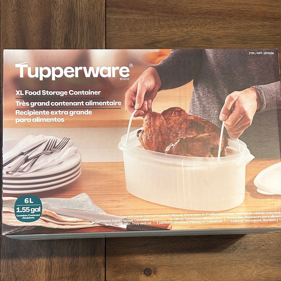 Tupperware Other - Tupperware XL Food Storage Container 6L 1.55 gal Rotisserie Chicken Storage NWT
